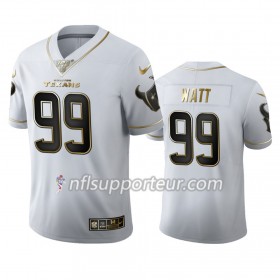 Maillot Homme Houston Texans J.J. Watt 99 Nike Blanc Golden Edition 100th